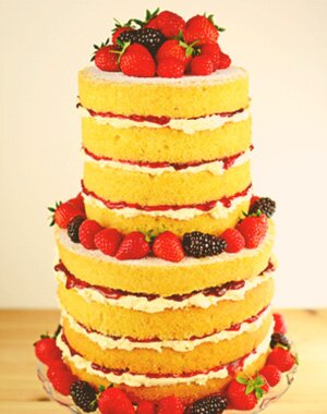 A Naked Wedding Cake